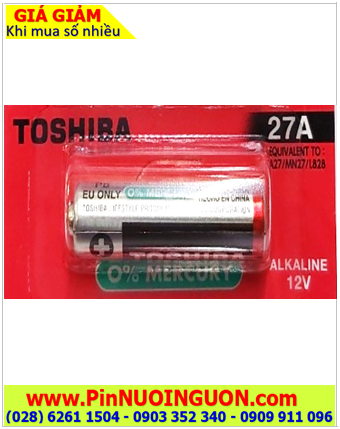 Toshiba A27; Pin Remote 12v Toshiba A27 (27A,A27S,27AE) Alkaline chính hãng (Loại vỉ 1 viên)